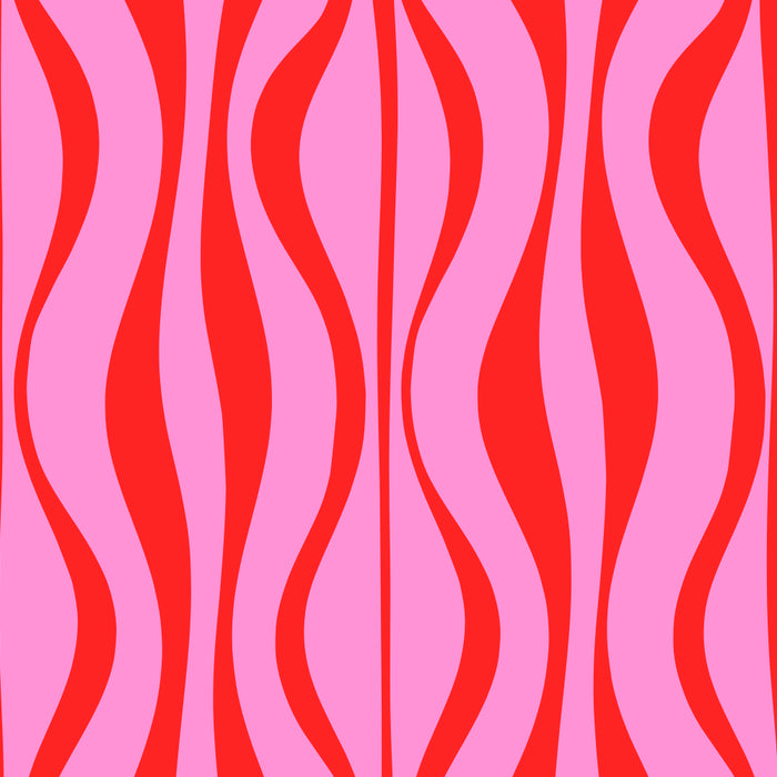Retro Mod Hourglass Abstract Midcentury Modern Pattern in Preppy Pink and Red Coffee Mug Gallery Image 2