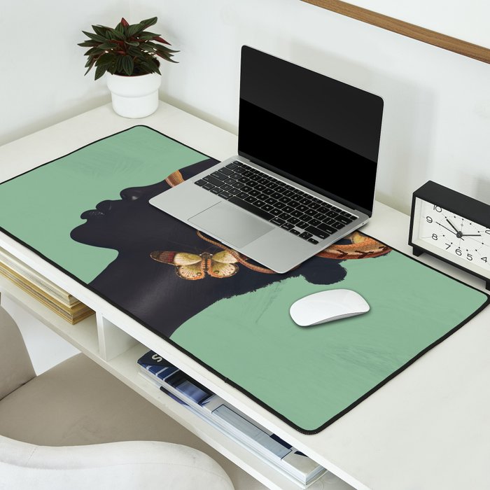 Snake and Butterflies 2 Desk Mat Gallery Image 2