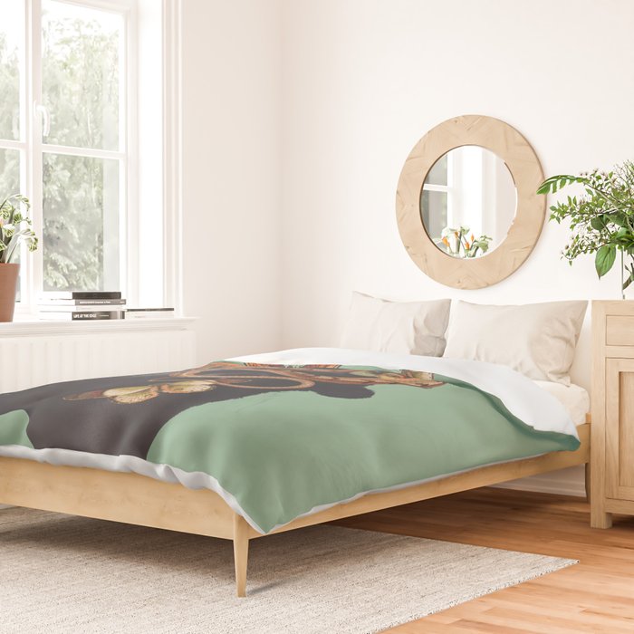 Snake and Butterflies 2 Duvet Cover Gallery Image 2