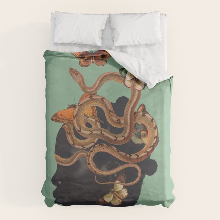 Snake and Butterflies 2 Duvet Cover Gallery Image 6