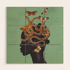 Snake and Butterflies 2 Wood Wall Art Gallery Image 1
