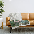 Cactus Garden Throw Blanket Gallery Image 1