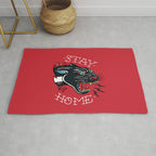 Stay Home Panther Tattoo Rug Gallery Image 1