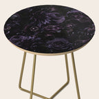 Vintage Black Dramatic Glamour Autumn Romanticism: Maximalism Moody Florals - Grand Millennial Midnight purple Roses Black Bouquets and Nostalgic Gothic Mystic Flowers Side Table Gallery Image 2