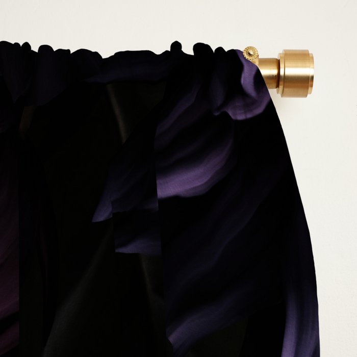Vintage Black Dramatic Glamour Autumn Romanticism: Maximalism Moody Florals - Grand Millennial Midnight purple Roses Black Bouquets and Nostalgic Gothic Mystic Flowers Window Curtain Gallery Image 2