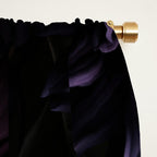 Vintage Black Dramatic Glamour Autumn Romanticism: Maximalism Moody Florals - Grand Millennial Midnight purple Roses Black Bouquets and Nostalgic Gothic Mystic Flowers Window Curtain Gallery Image 2