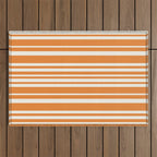 Classic Stripes XLVI - Retro Orange Outdoor Rug Gallery Image 1