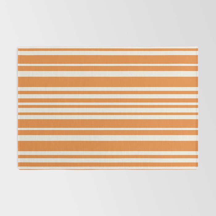 Classic Stripes XLVI - Retro Orange Rug Gallery Image 2