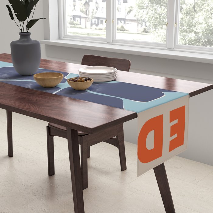 freedom floral poster  Table Runner Gallery Image 2
