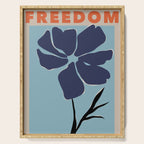 freedom floral poster  Serving Tray Gallery Image 1