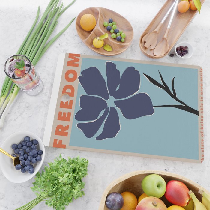 freedom floral poster  Cutting Board Gallery Image 2