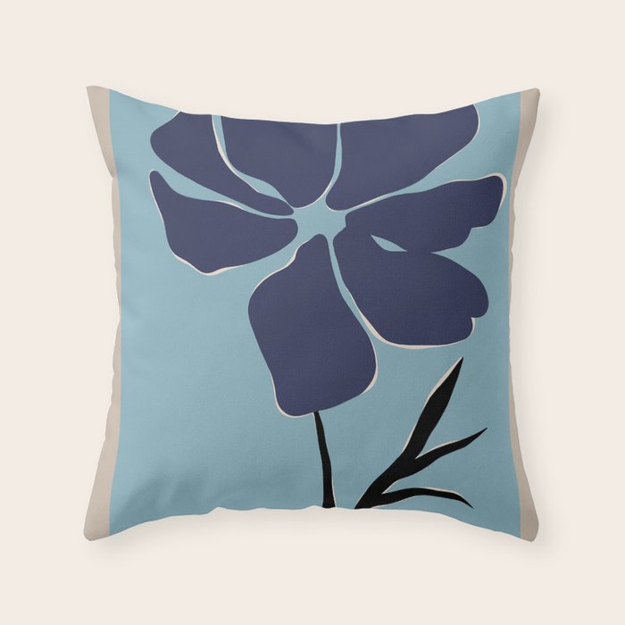 freedom floral poster  Throw Pillow Gallery Image 6