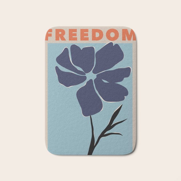 freedom floral poster  Bath Mat Gallery Image 1
