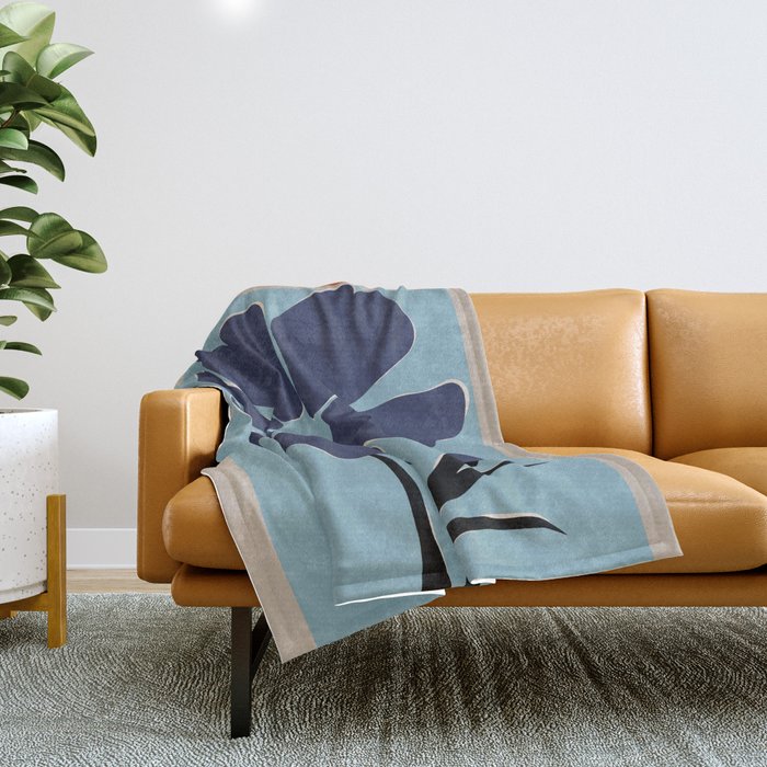 freedom floral poster  Throw Blanket Gallery Image 1
