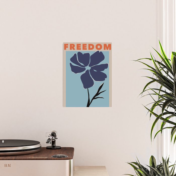 freedom floral poster  Poster Gallery Image 2