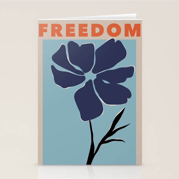 freedom floral poster  Stationery Card Gallery Image 2