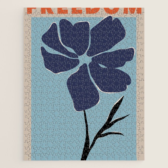 freedom floral poster  Jigsaw Puzzle Gallery Image 1