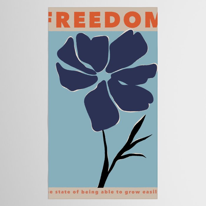 freedom floral poster  Tablecloth Gallery Image 2