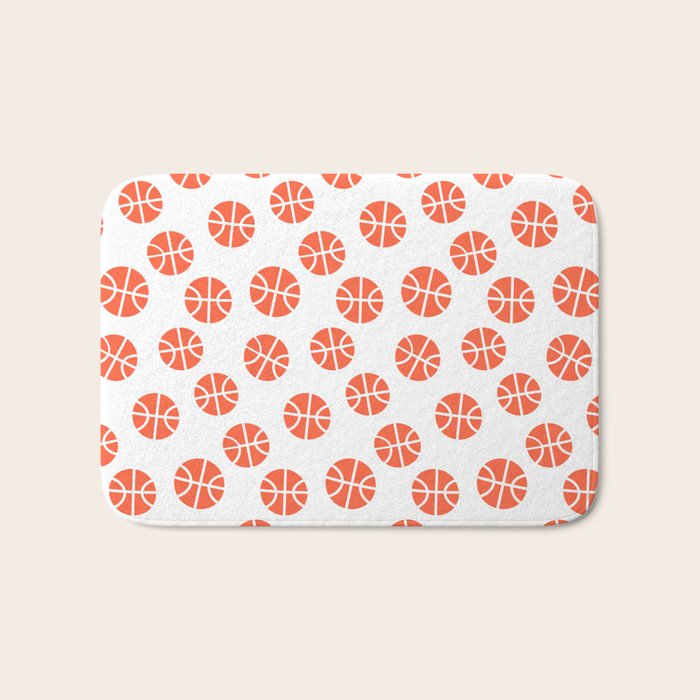 Basketball Pattern Bath Mat Gallery Image 1