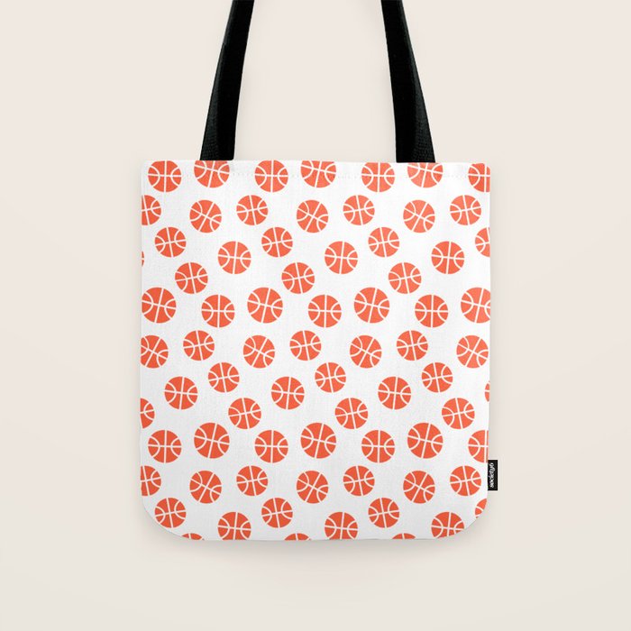 Basketball Pattern Tote Bag Gallery Image 1