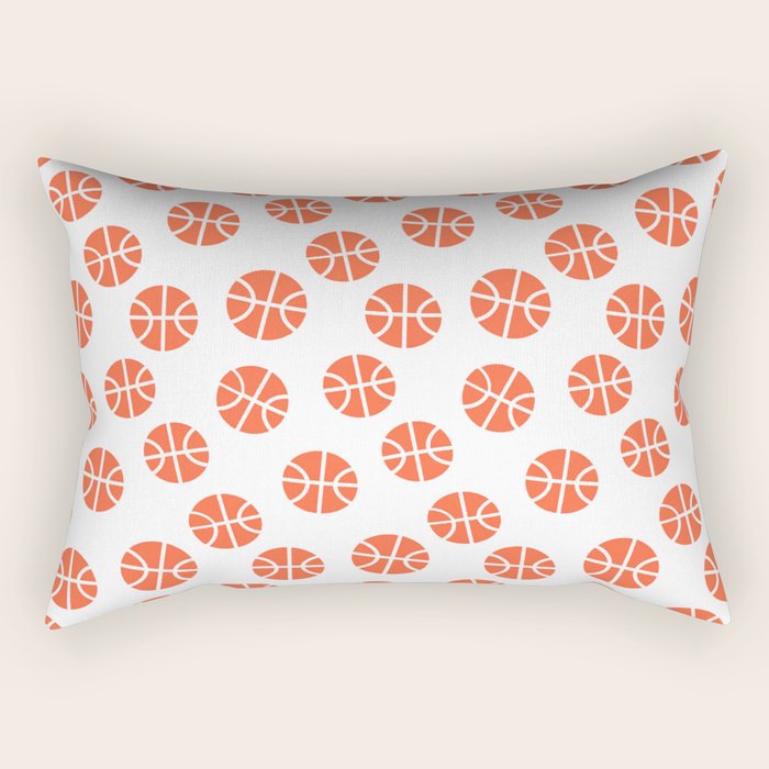 Basketball Pattern Rectangular Pillow Gallery Image 2