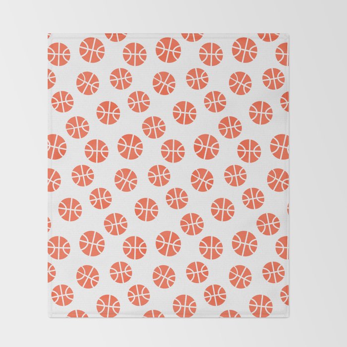 Basketball Pattern Throw Blanket Gallery Image 2