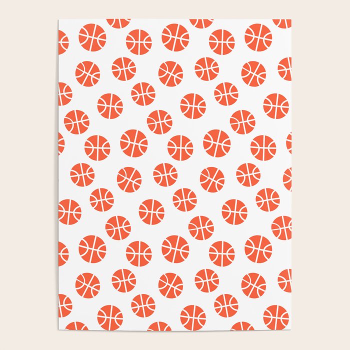 Basketball Pattern Poster Gallery Image 4