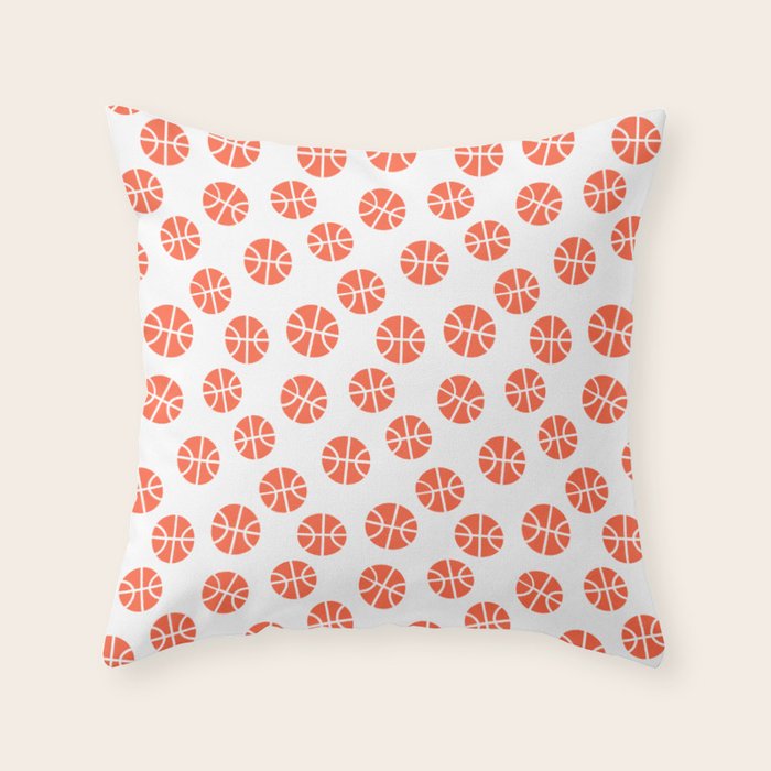 Basketball Pattern Throw Pillow Gallery Image 6