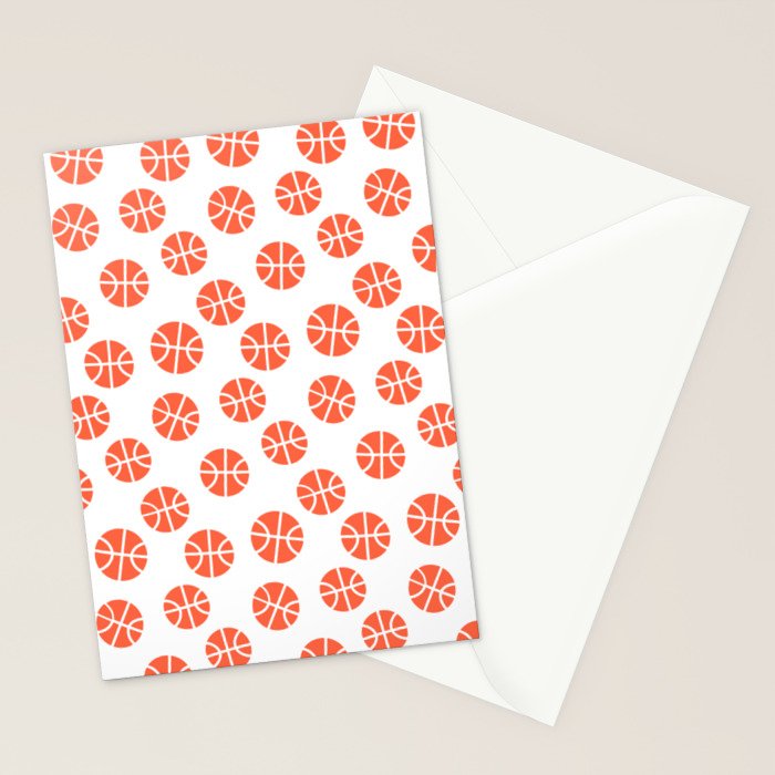 Basketball Pattern Stationery Card Gallery Image 2