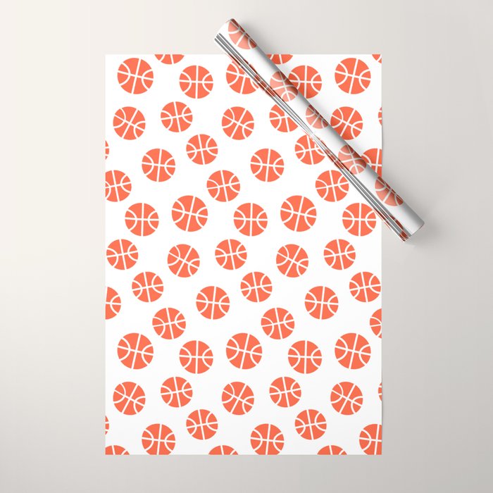 Basketball Pattern Wrapping Paper