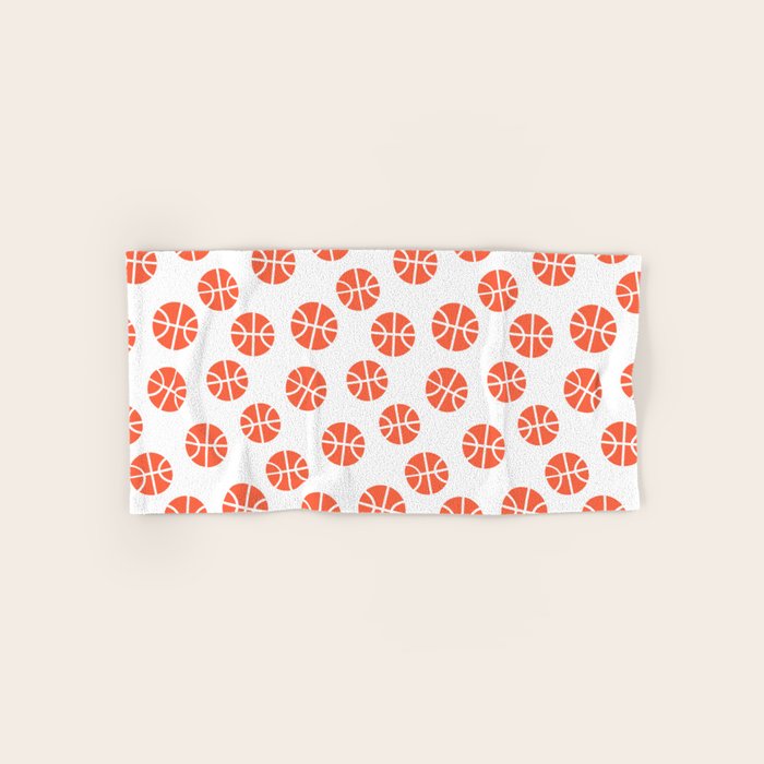 Basketball Pattern Bath Towel Gallery Image 1