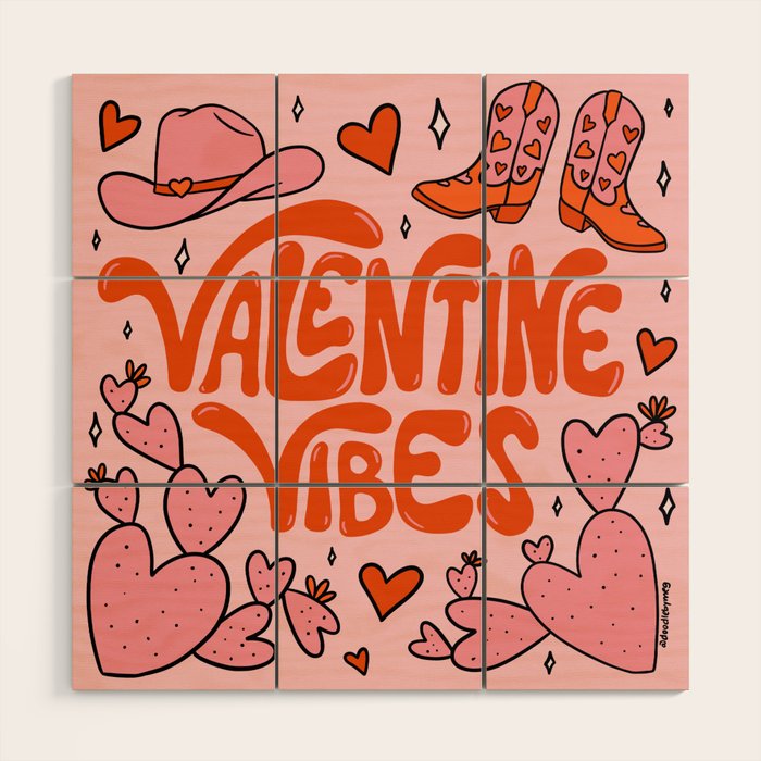 Valentine Vibes Wood Wall Art Gallery Image 1