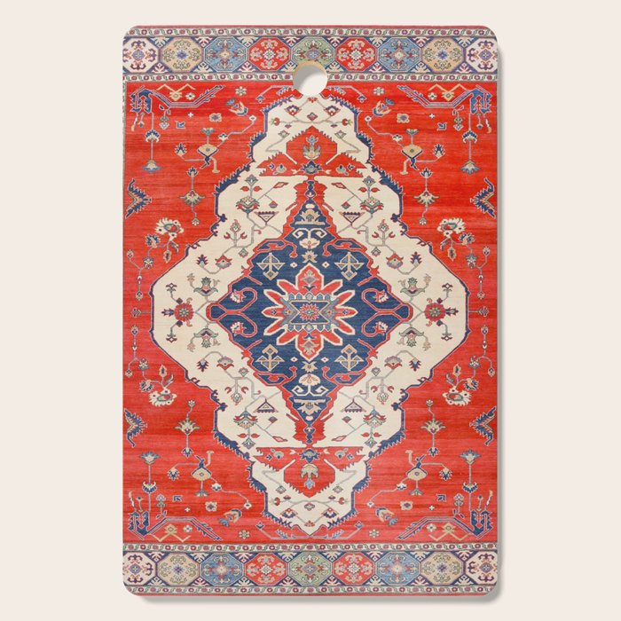 North And South Vine Red Medallion Kazak Persian Rug Cutting Board Gallery Image 1