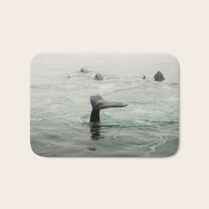 Whale Tail - ocean humpback whale photograph Bath Mat Gallery Image 1