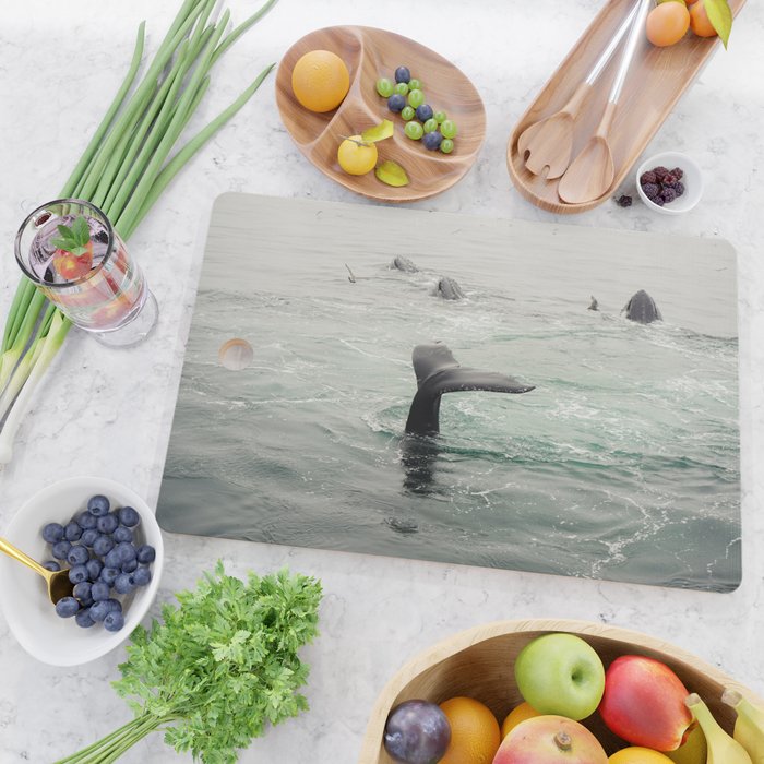Whale Tail - ocean humpback whale photograph Cutting Board Gallery Image 2