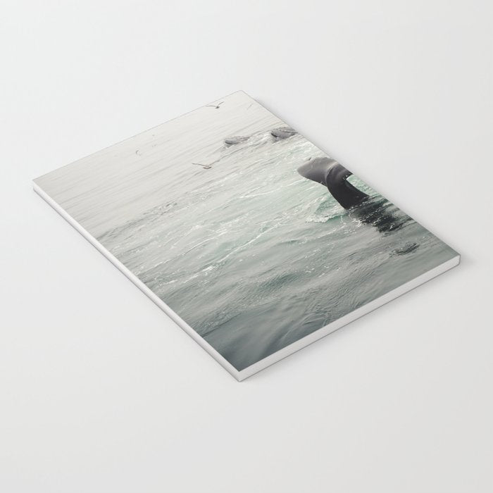 Whale Tail - ocean humpback whale photograph Notebook Gallery Image 3