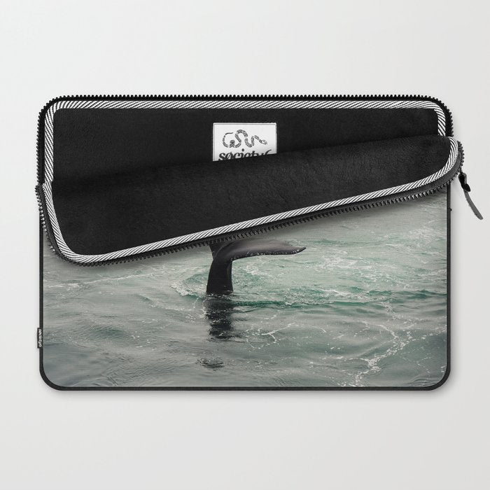 Whale Tail - ocean humpback whale photograph Laptop Sleeve Gallery Image 2