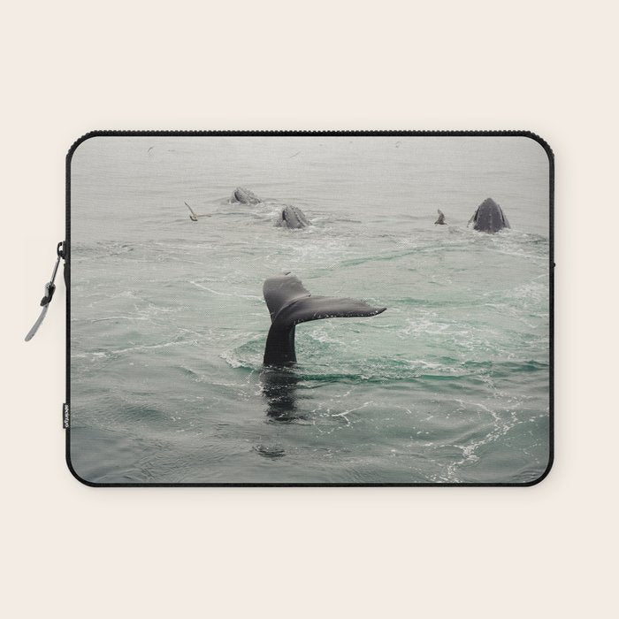 Whale Tail - ocean humpback whale photograph Laptop Sleeve Gallery Image 1