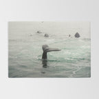 Whale Tail - ocean humpback whale photograph Rug Gallery Image 2