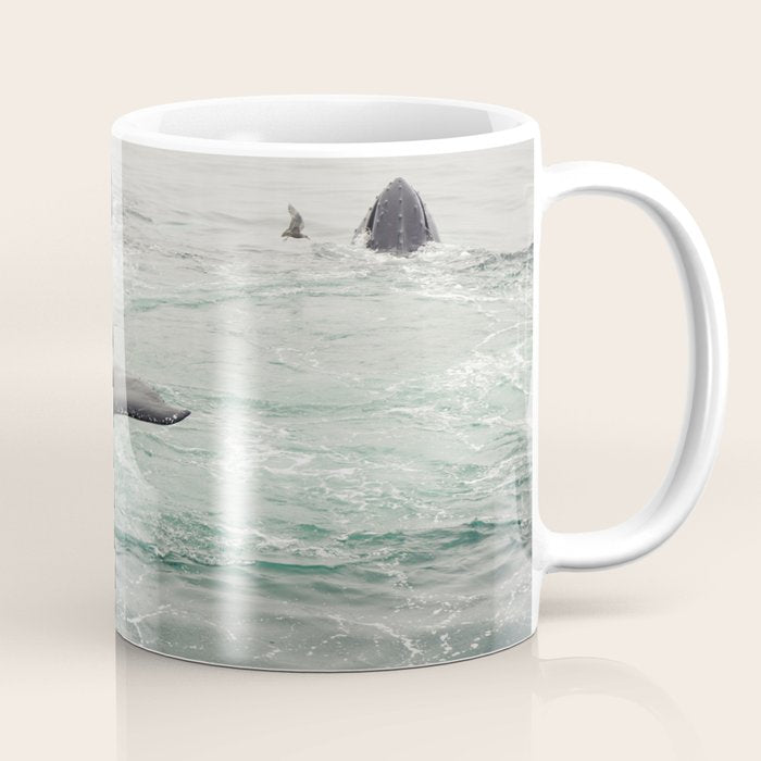 Whale Tail - ocean humpback whale photograph Coffee Mug Gallery Image 1