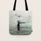 Whale Tail - ocean humpback whale photograph Tote Bag Gallery Image 1