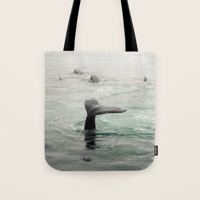 Whale Tail - ocean humpback whale photograph Tote Bag Gallery Image 1