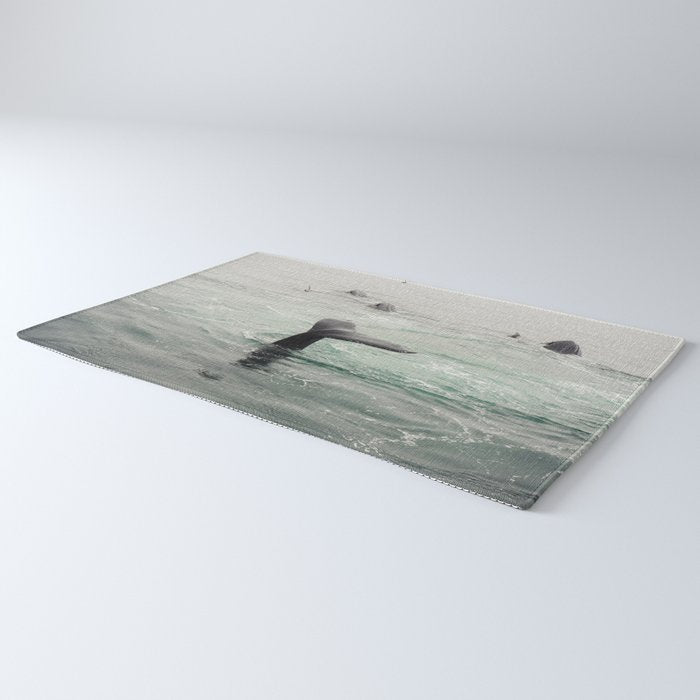 Whale Tail - ocean humpback whale photograph Rug Gallery Image 3