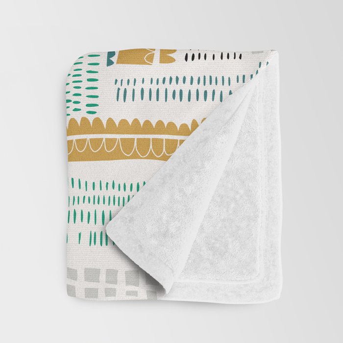 Block print geometrics Throw Blanket Gallery Image 3