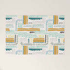 Block print geometrics Welcome Mat Gallery Image 1