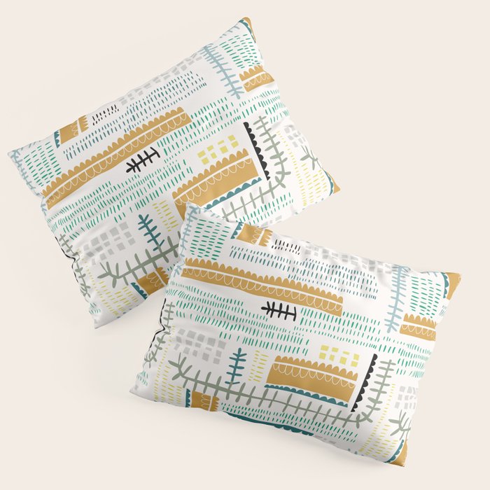 Block print geometrics Pillow Sham Gallery Image 3