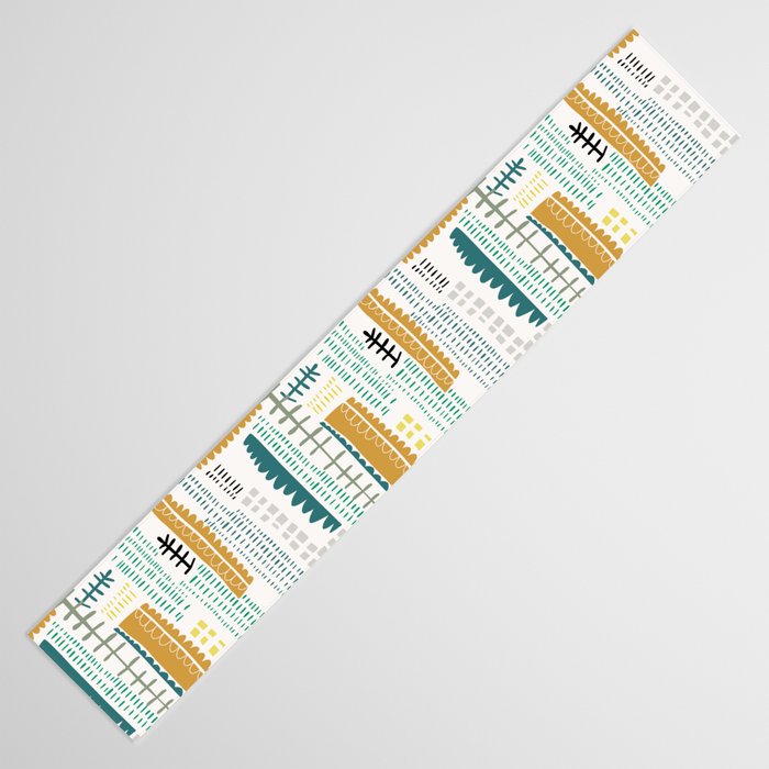 Block print geometrics Table Runner Gallery Image 3