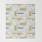 Block print geometrics Throw Blanket Gallery Image 2