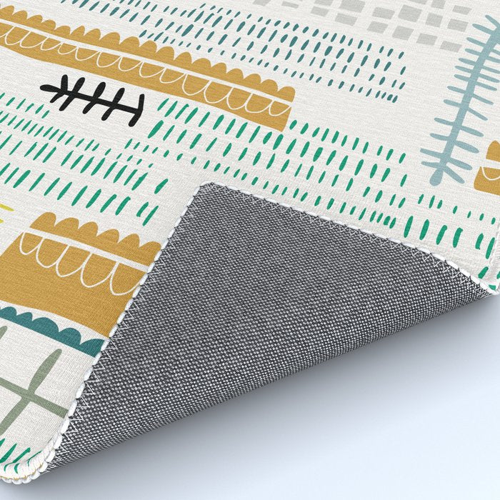 Block print geometrics Rug Gallery Image 4