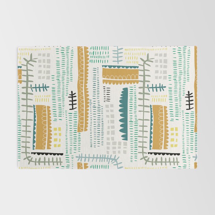 Block print geometrics Rug Gallery Image 2